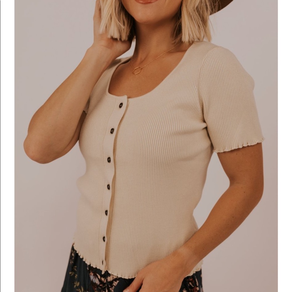 ROOLEE Ribbed Top Size M